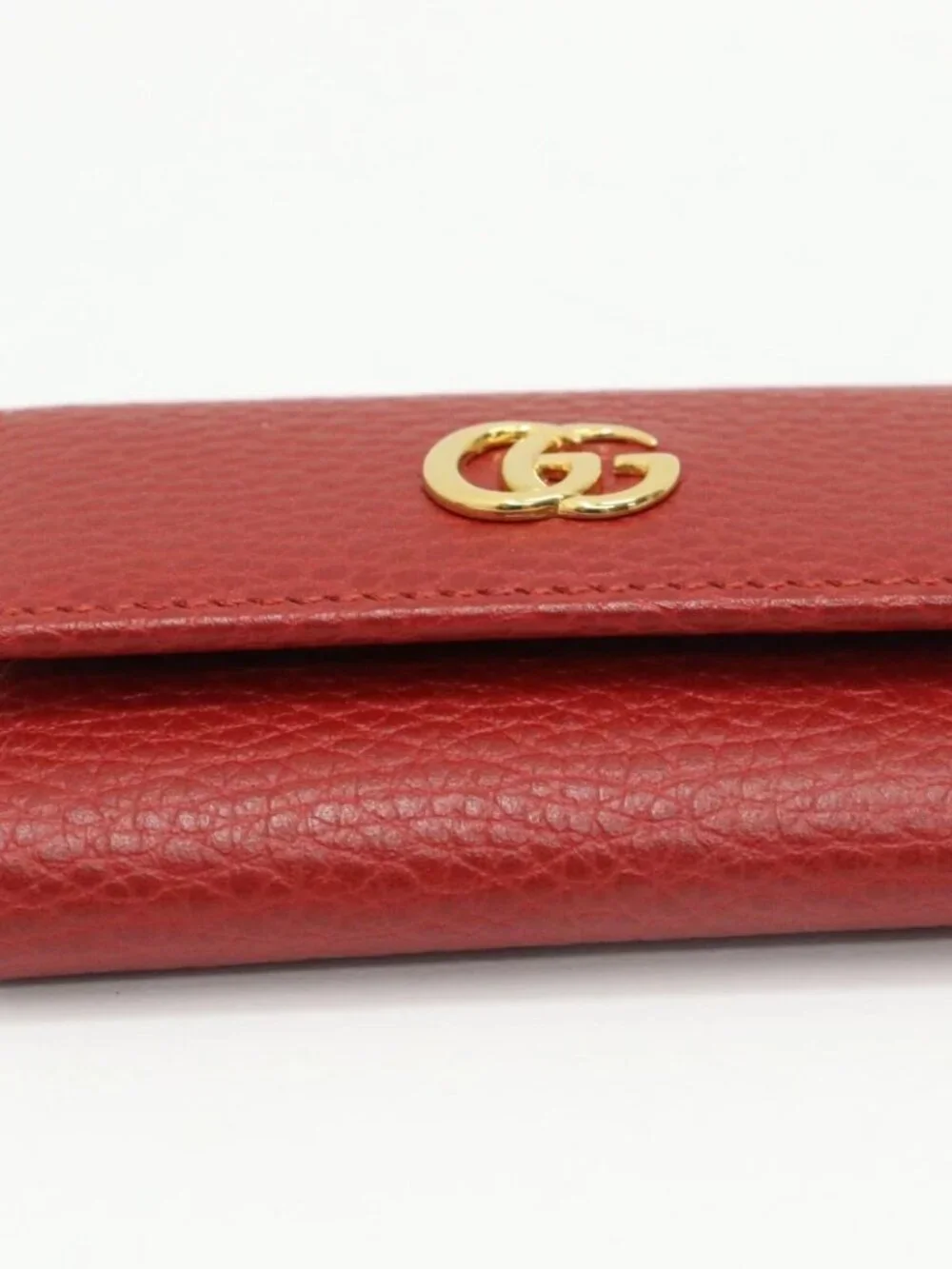 Gucci GG Red Marmont Leather 6 Ring Key Case Wallet